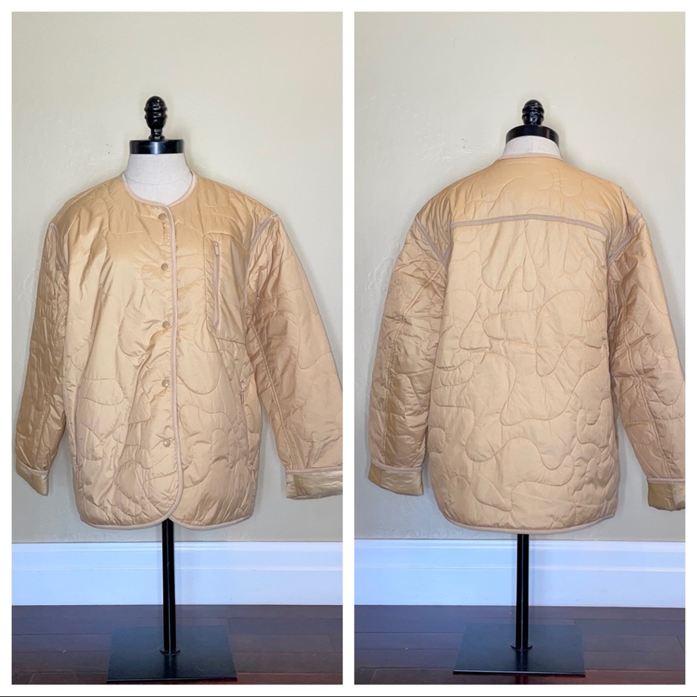 Lululemon Insulated Quilted Primaloft Polyester Nylon Collarless Jacket Size 8